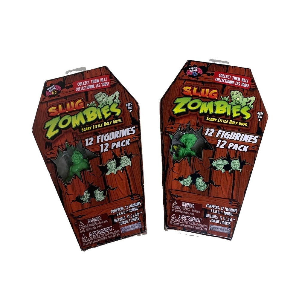 2 S.L.U.G. Zombies Scary Little Ugly Guys 12 Fig. Pack Series 3 & 4 Jakks 2012